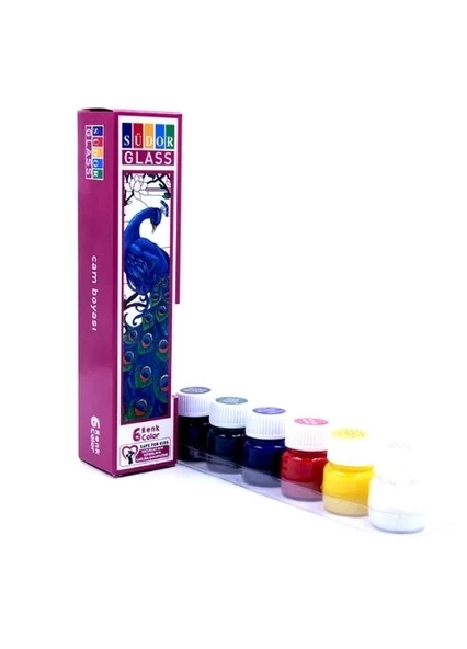 Südor Cam Boyası Su Bazlı 6Lı 15 Ml Takım