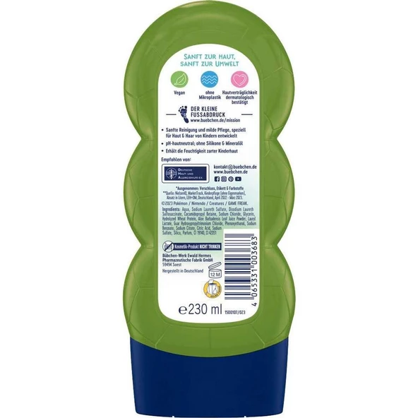 Bübchen Çocuk Şampuan&Duş Jeli 2 in 1 Pokemon Bulbasaur 230 ml - 2