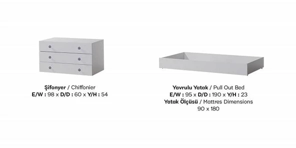 Ranza Urlu SMART 90454 Çalışma Masa Karyola Yavru Karyola Dolap Koltuk ElYapm - 5