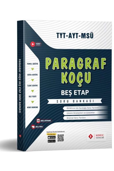 Sonuç Yayınları Paragraf Koçu Beş Etap Soru Bankası 2023-2024