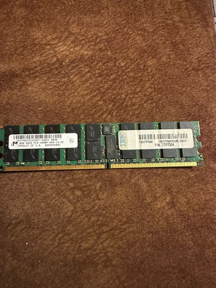 Micron 8GB DDR2-533 MT72HTS1G72PY-53EE1 RDIMM PC2-4200 ECC  SERVER RAM BELLEK