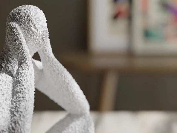 HiçKimse: Yüklü Kral - Minimalist Hükümdar Heykeli Biblo (15 cm) - 5