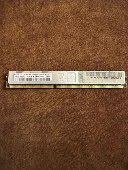 Samsung 8GB DDR3-1066 M392B1K70BM1-CF8 RDIMM PC3-8500 ECC SERVER RAM BELLEK - 1