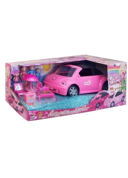 King Toys Sally Ailece Kampta ve Üstü Açılabilen Pembe Araba