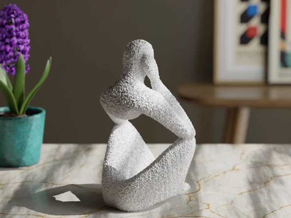 HiçKimse: Yüklü Kral - Minimalist Hükümdar Heykeli Biblo (15 cm) - 2