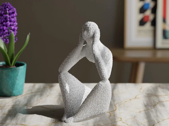 HiçKimse: Yüklü Kral - Minimalist Hükümdar Heykeli Biblo (15 cm) - 3