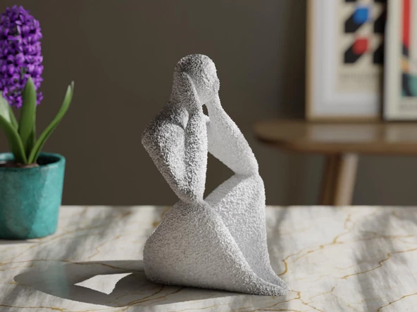 HiçKimse: Yüklü Kral - Minimalist Hükümdar Heykeli Biblo (15 cm) - 4