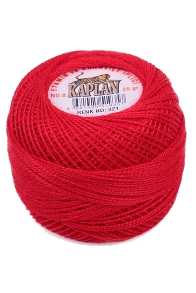 Kaplan Etamin Ve Kanaviçe İpi 8 No Kod/Renk: 321 - Royaleks