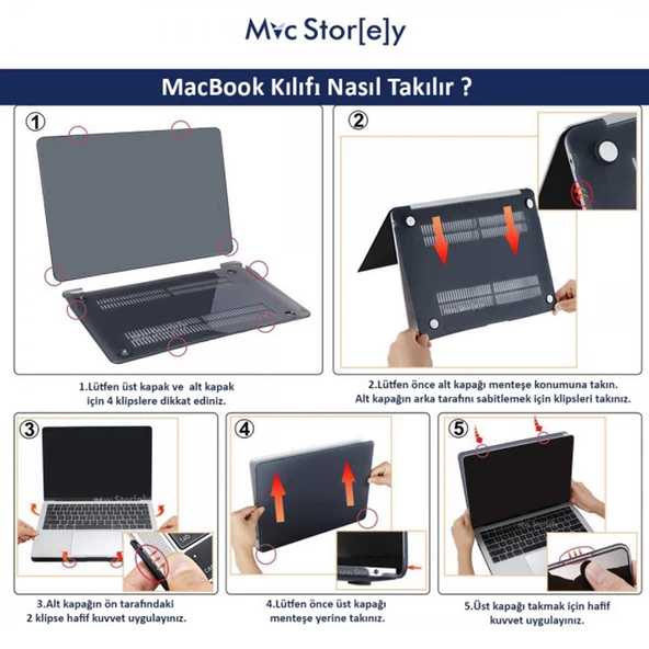 Macbook Air Kılıf 13 inç R-CTLW (Eski USB'li Model 2010-2017) A1369 A1466 ile Uyumlu - 10