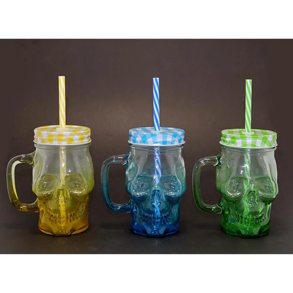 Tekli Cam Kurukafa Kupa Bardak Pipetli ürün görseli 1