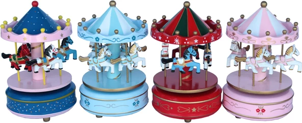 Nostaljik El Yapımı Atlıkarınca Müzik Kutusu - Resim 2