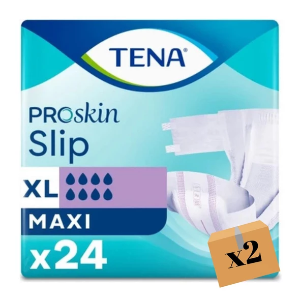 Tena Proskin Slip Maxi Belbantlı Ekstra Büyük Boy XL 24'lü 2 Adet Hasta Bezi