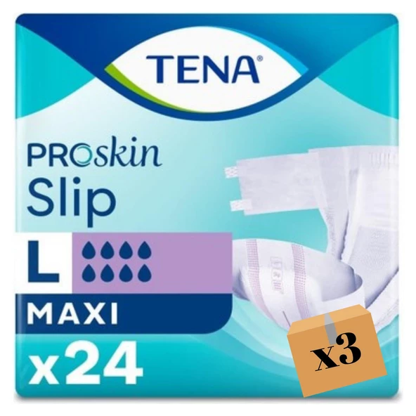 Tena Proskin Slip Maxi Belbantlı Büyük Boy L 24'lü 3 Adet Hasta Bezi