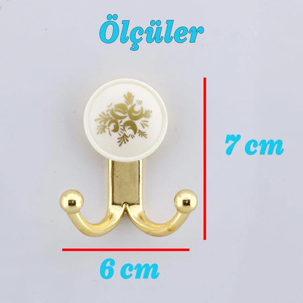 Misket Askı Gold Dolap Askılık Askılığı Duvar Vestiyer Banyo Mutfak Elbise Kıyafet Askısı Altın - 7