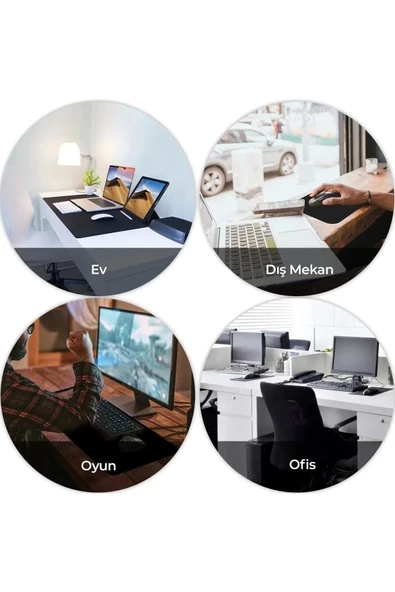 SonicTouch UltraGrand Vosvos Gamer Oyuncu Xxl Gri Klavye Mouse Pad 40x90Cm - 7