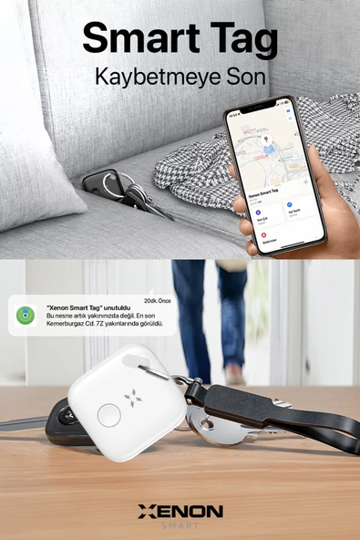 Xenon Smart Smart Tag Akıllı Takip Cihazı Beyaz  (Apple Lisanslı) - 3