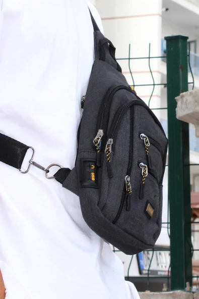 Mergenshoes Svt16 Siyah Su Geçirmez Kanvas Body Bag Sırt Çantası - 4
