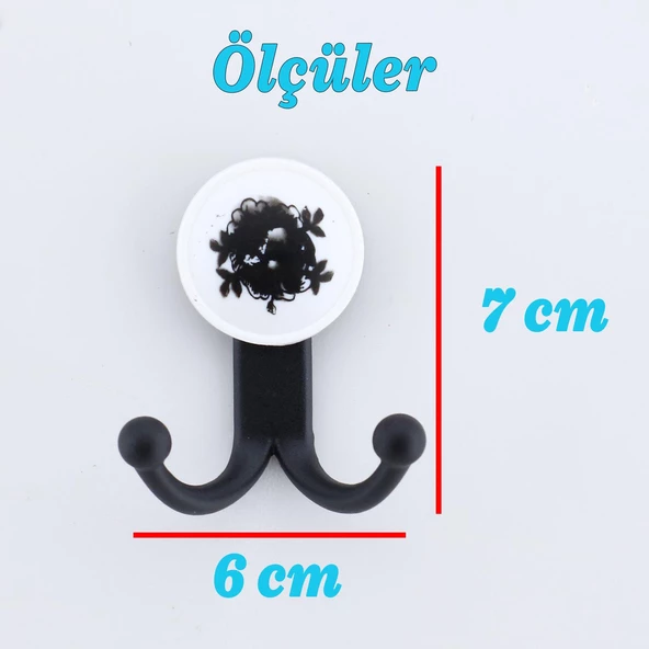 Misket Askı Siyah Dolap Askılık Askılığı Duvar Vestiyer Banyo Mutfak Elbise Kıyafet Askısı Siyah - 4