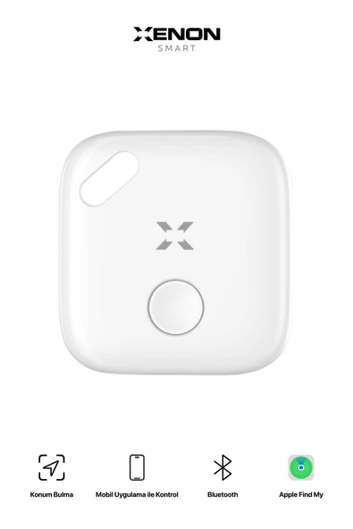 Xenon Smart Smart Tag Akıllı Takip Cihazı Beyaz  (Apple Lisanslı)