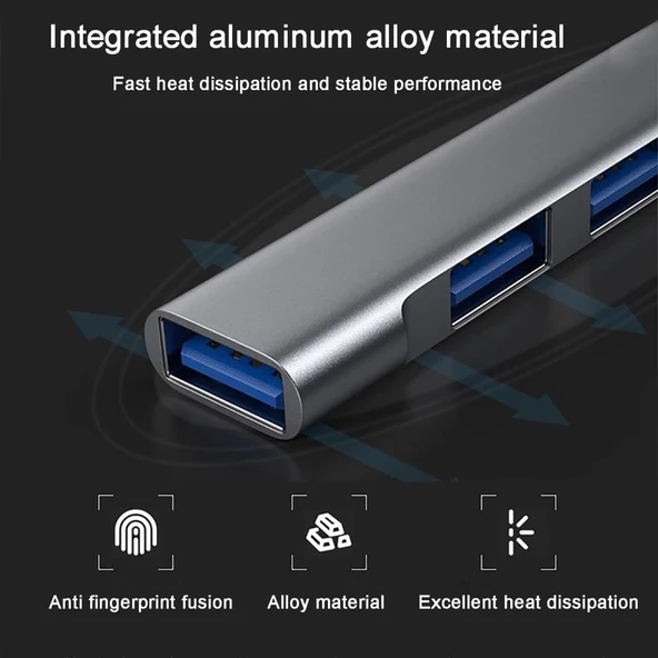 PrimeX PX-TYP060 4 Port Type-C USB3.0 Çoklayıcı, 4 Port Type C USB Çoklayıcı, Type C + USB3.0 Çoklayıcı - 6