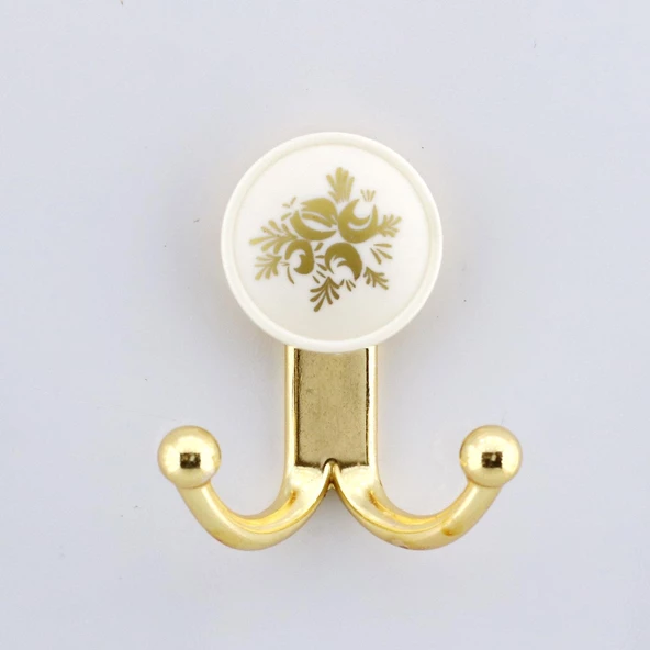 Misket 5 Adet Gold Vestiyer Dolap Askılık Askılığı Duvar Banyo Mutfak Elbise Kıyafet Askısı Altın - 2