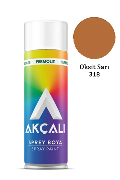 Akçalı Sprey Boya 318 Oksit Sarı 400ml