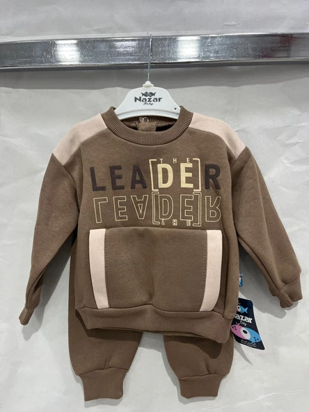 uğurböceğiçocuk 24732 Leaader Yazı Baskılı 2'li Erkek Bebek Takım - 2
