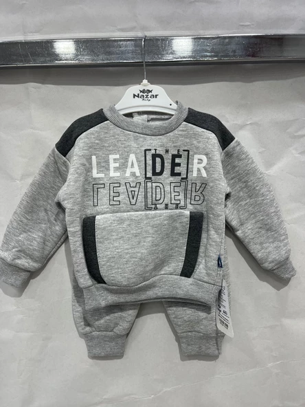 uğurböceğiçocuk 24732 Leaader Yazı Baskılı 2'li Erkek Bebek Takım - 9