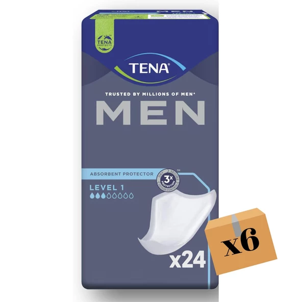 Tena Level 1 3 Damla 24'lü 6 Paket Erkek Mesane Pedi