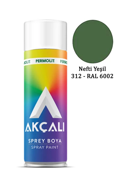 Akçalı Sprey Boya 312 Nefti Yeşil RAL 6002 400ml