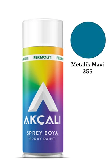 Akçalı Sprey Boya 355 Metalik Mavi 400ml