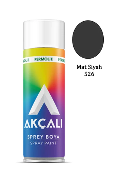 Akçalı Sprey Boya 526 Mat Siyah 400ml