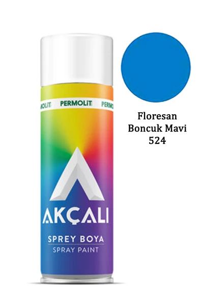 Akçalı Sprey Boya 524 Floresan Boncuk Mavi 400ml