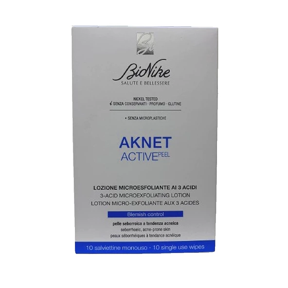 Bionike Aknet Active Peel 3 Asit İçeren Eskfoliye Edici Mendil