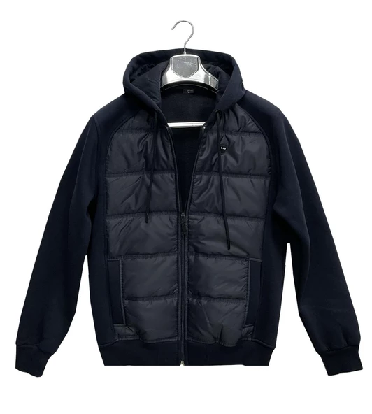Lusso Erkek Slim Fit Uzun Kol Kapşonlu Sweatshırt-6985