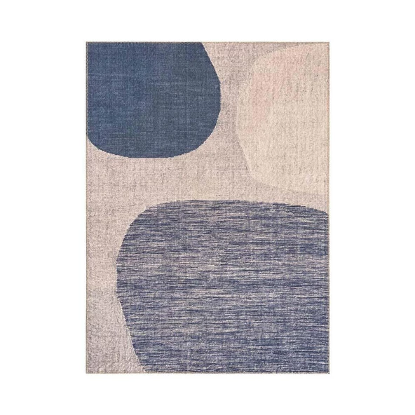 Modern Abstrak geometrik Salon Oda Mutfak Halısı Gri Krem Halı Kaymaz Yıkanabilir - 3