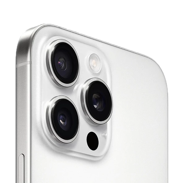 Bİ METAL RİNG IPHONE 16 PRO/16 PRO MAX BEYAZ KAMERA KORUYUCU - 2