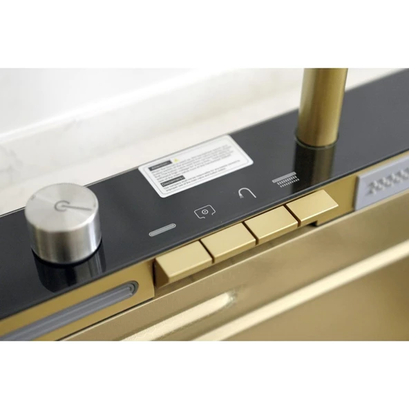 GL General GLPR 7546 Dijital Premium Gold Akıllı Şelale Eviye 75x45 - 3