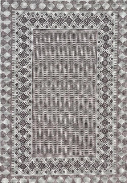 Dış Mekan Jüt Hasır Halı Dokuma Taban kilim desenli Krem Bej - 4