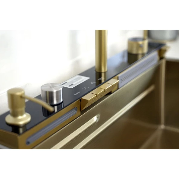 GL General GLPR 7546 Dijital Premium Gold Akıllı Şelale Eviye 75x45 - 4