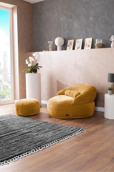 GOOD NİGHT New Felix Lüx Armut Koltuk & Puf & Uzanma Koltuğu & Berjer - 2