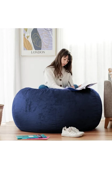 GOOD NİGHT 12 Renk Gök kuşağı Puf Armut Koltuk 100x100x50cm - 2