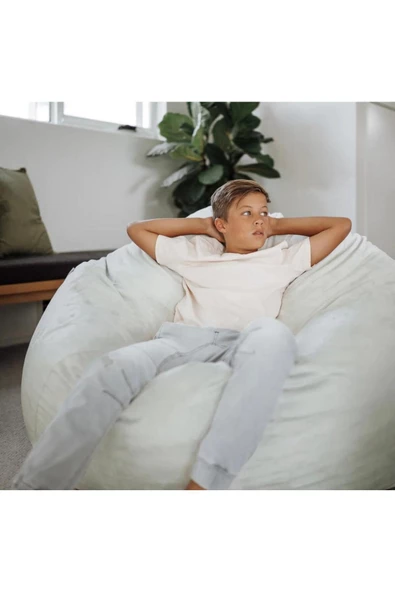 GOOD NİGHT 12 Renk Gök kuşağı Puf Armut Koltuk 100x100x50cm - 2