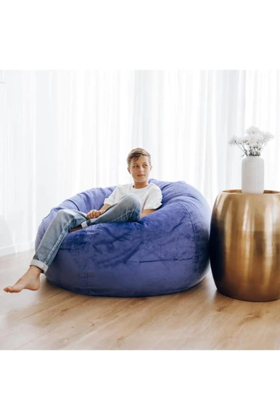 GOOD NİGHT 12 Renk Gök kuşağı Puf Armut Koltuk 100x100x50cm - 3