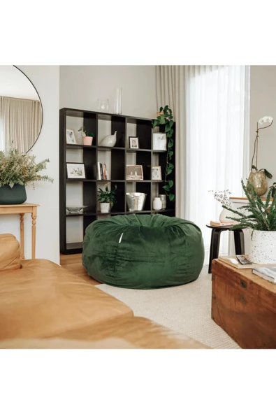 GOOD NİGHT 12 Renk Gök kuşağı Puf Armut Koltuk 100x100x50cm - 2