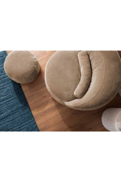 GOOD NİGHT Felix Lüx Puf Koltuk 7 Renk Yıkanabilir 3 Lü Takım - 4