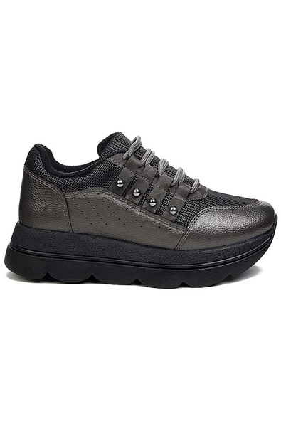 Mergenshoes Flt Kurşun Kalın Topuk Günlük Kadın Spor Ayakkabı - 4
