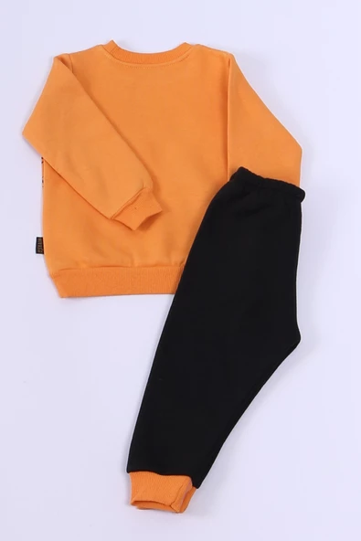 ERKEK BEBEK 3 İPLİK EŞOFMAN TAKIMI KAPLAN BASKILI A48 - 8