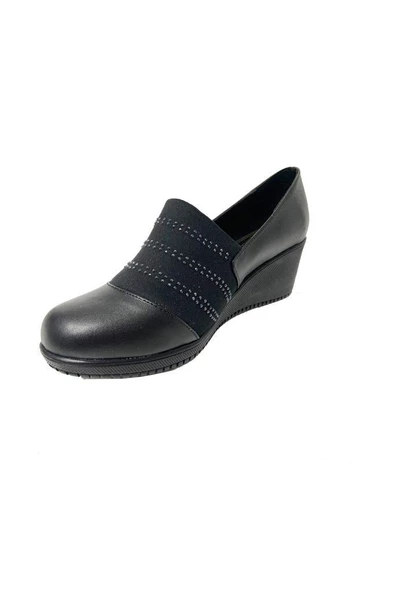 Sdf D-08 Deri Trend Fashion Dolgu Topuklu Kadın Ayakkabı - 2