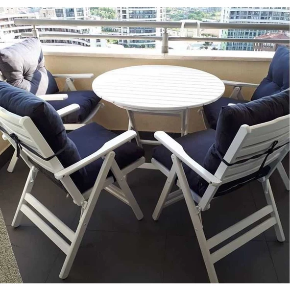 Ürgüp Katlanır Ahşap Bahçe Balkon Sandalyesi Kolçaklı - 4 Kademeli Sırt Pozisyonu (Madrid Chair) - 6